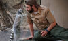 ring-tailed lemur and zookeeper