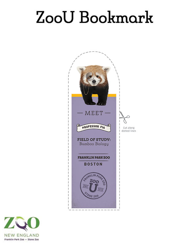 red panda bookmark