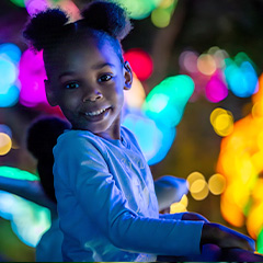 Child at Boston Lights lantern experience