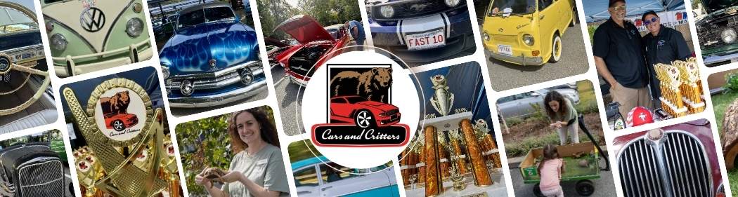 montage of cars from Cars and Critters event