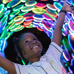Child at Boston Lights lantern experience
